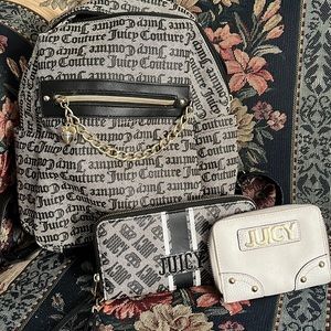 Juicy backpack purse and 2 wallets